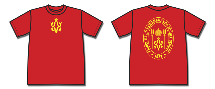 Red Kawananakoa Middle School T-Shirts